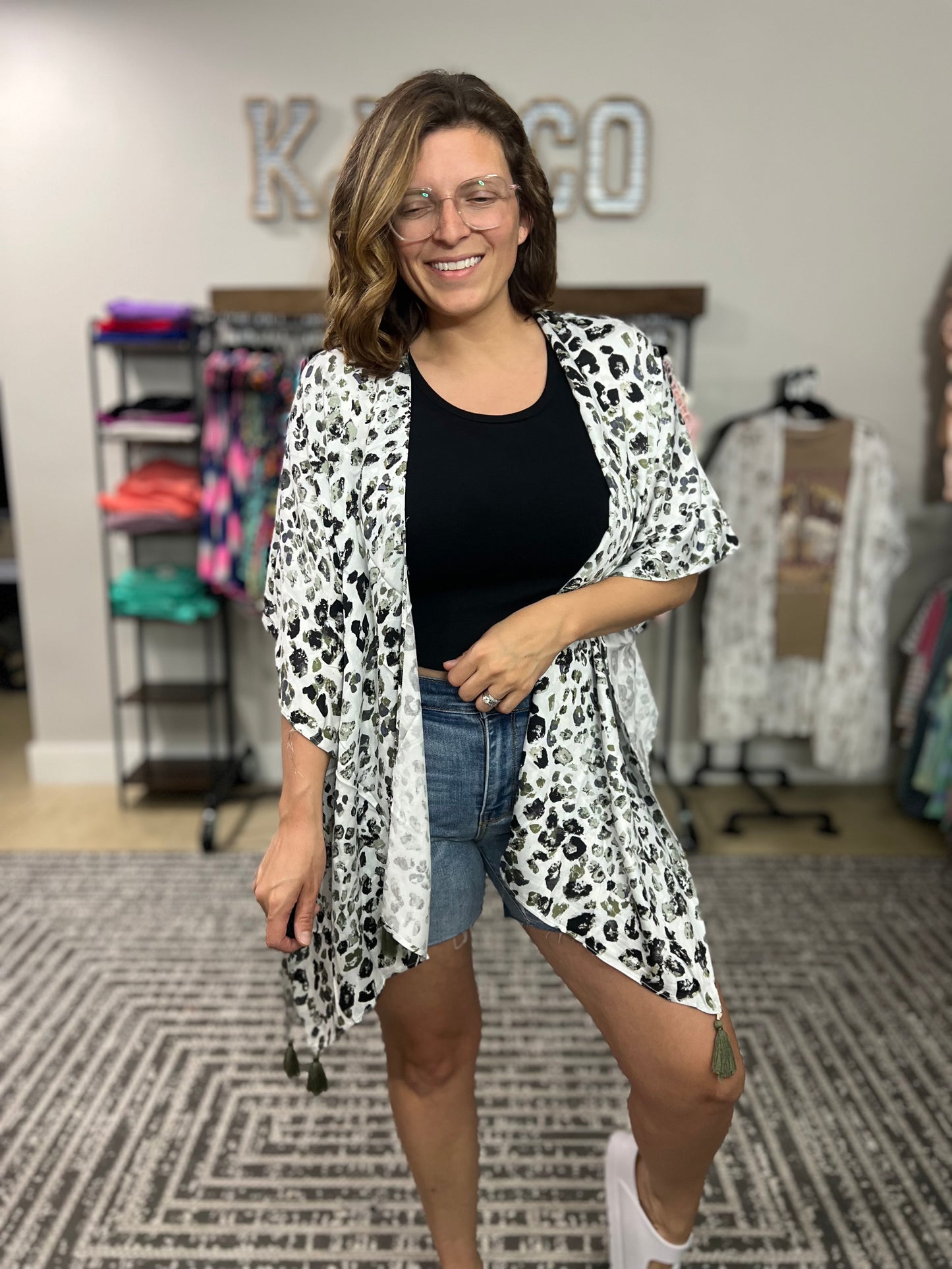 Leopard Print Kimono