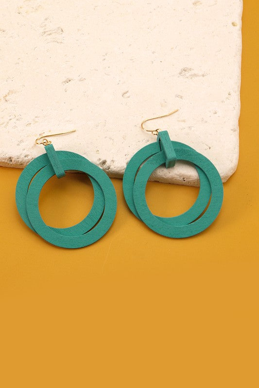 Wooden Hoop Earrings
