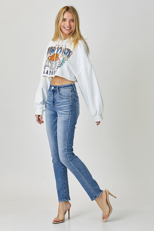 Mid Rise Slim Relaxed Skinny Jeans