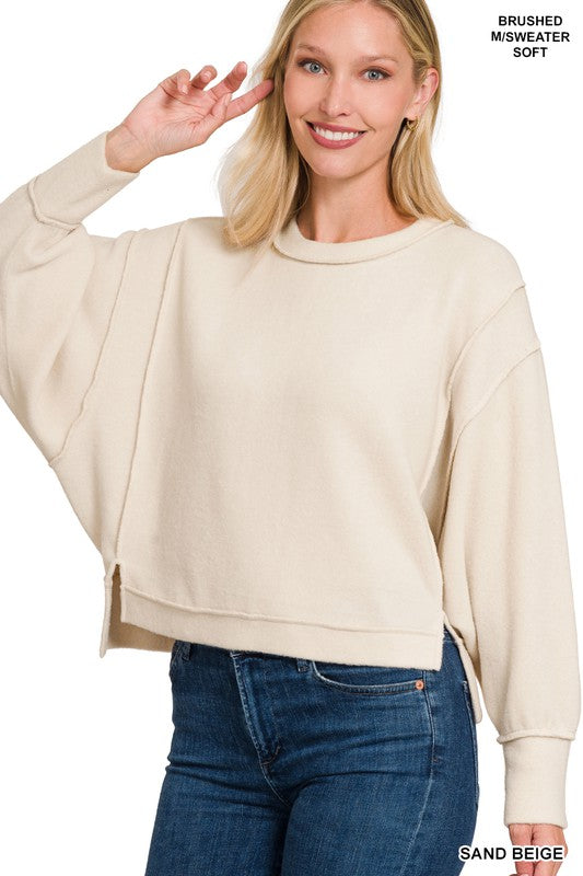Super Soft Semi Crop Oversized Sweater