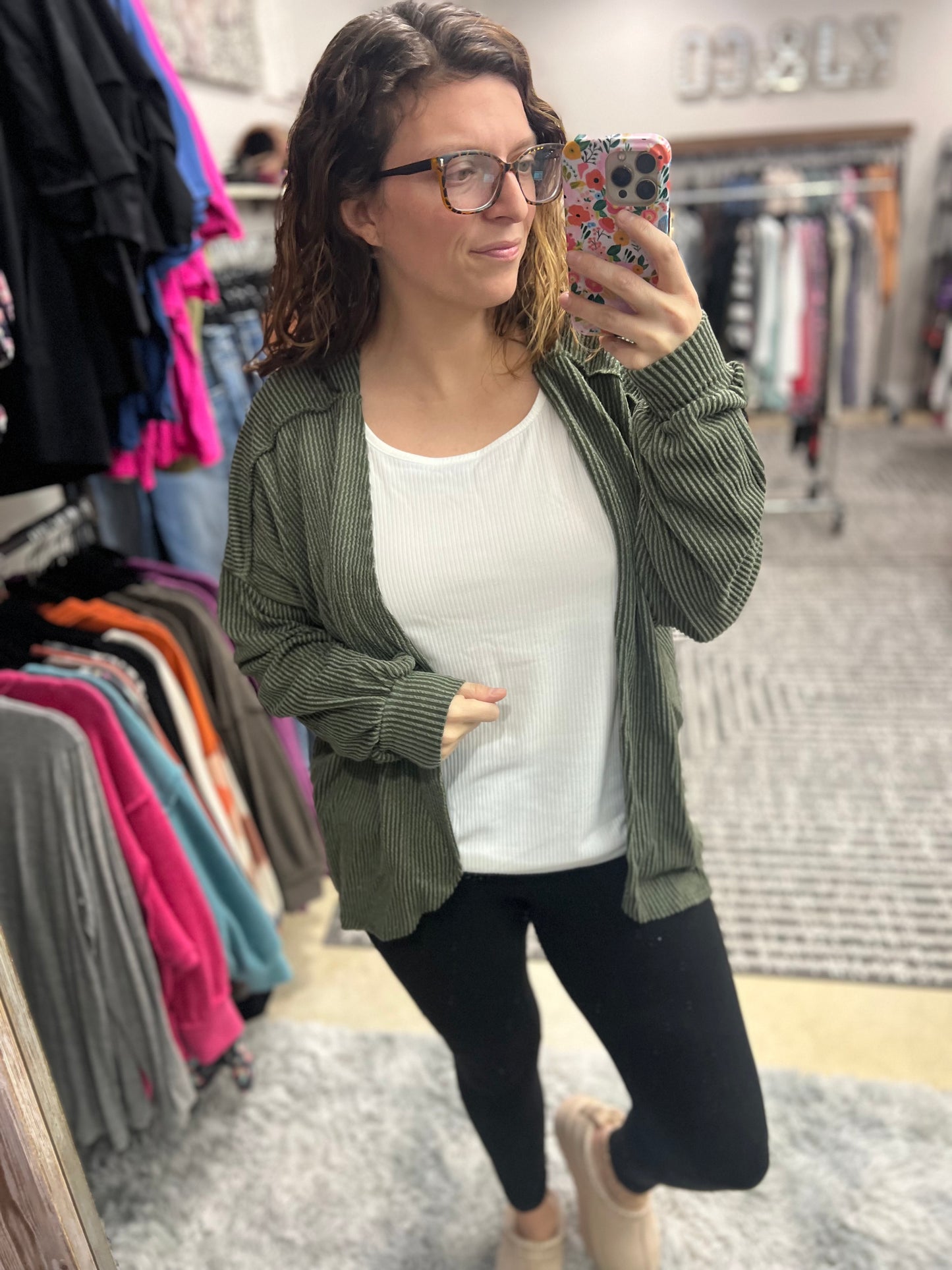 Lightweight Ribbed Cardigan