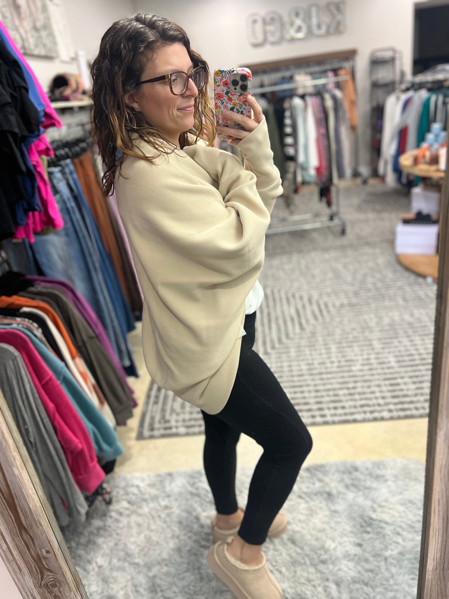 Textured Knit Luxe Cocoon Cardigan