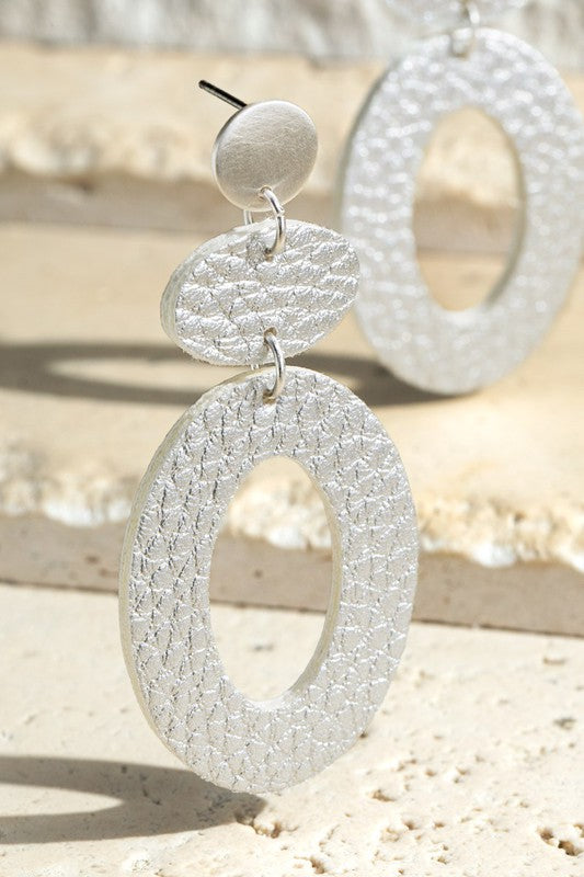 Triple Round Earrings