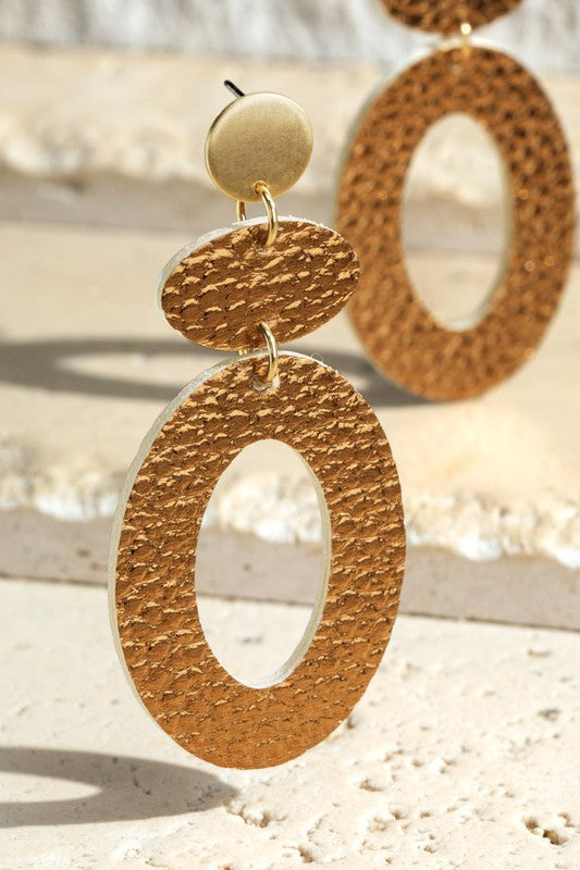 Triple Round Earrings