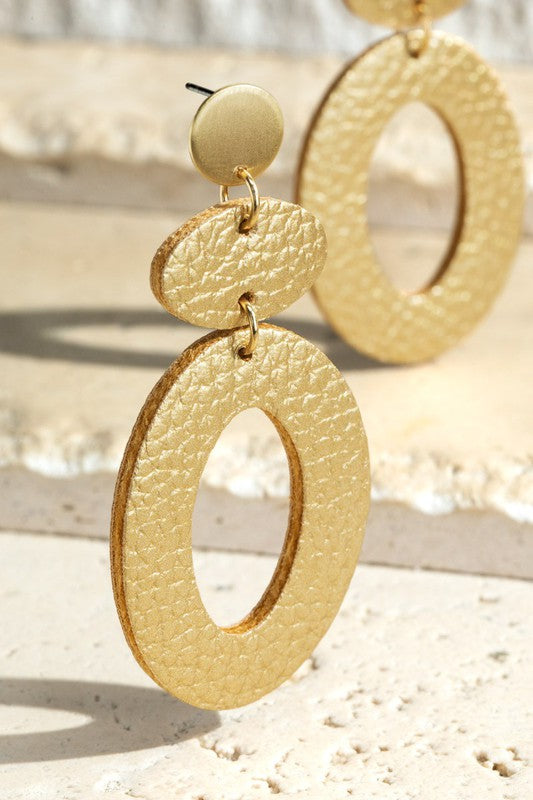 Triple Round Earrings