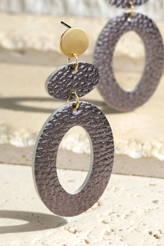 Triple Round Earrings