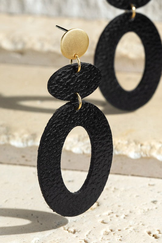 Triple Round Earrings