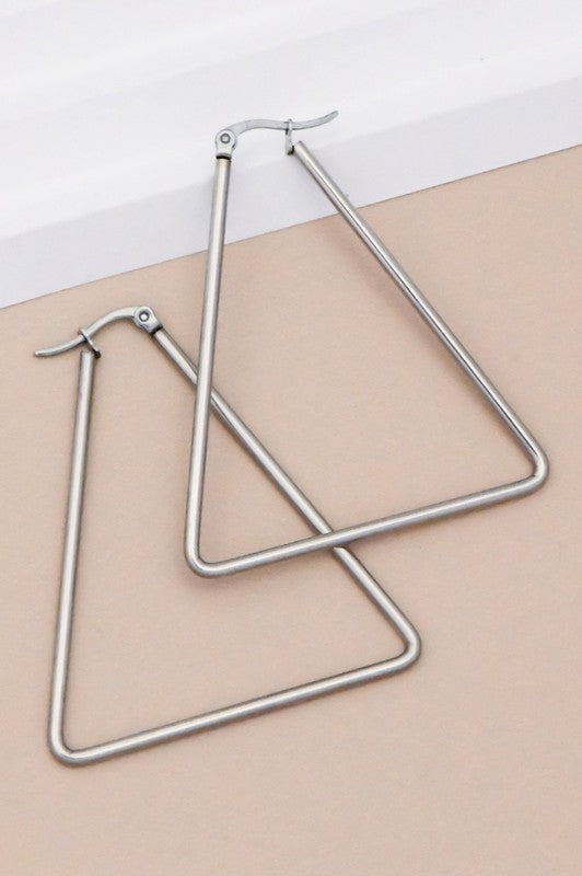 Stainless Steel Triangle Hoop