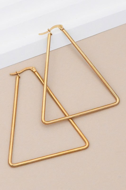 Stainless Steel Triangle Hoop