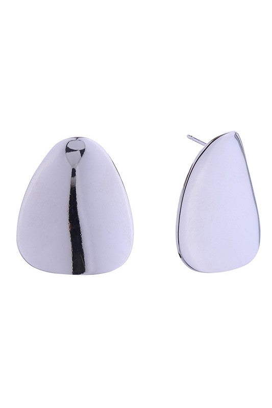 14 K Circular Triangle Earring
