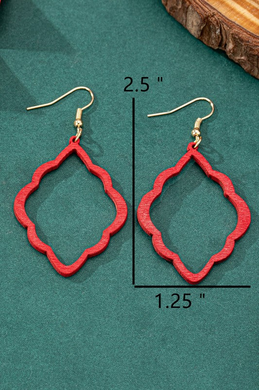Wavy Wood Earrings