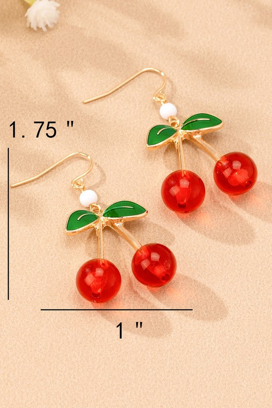 Cherry Drop Earrings
