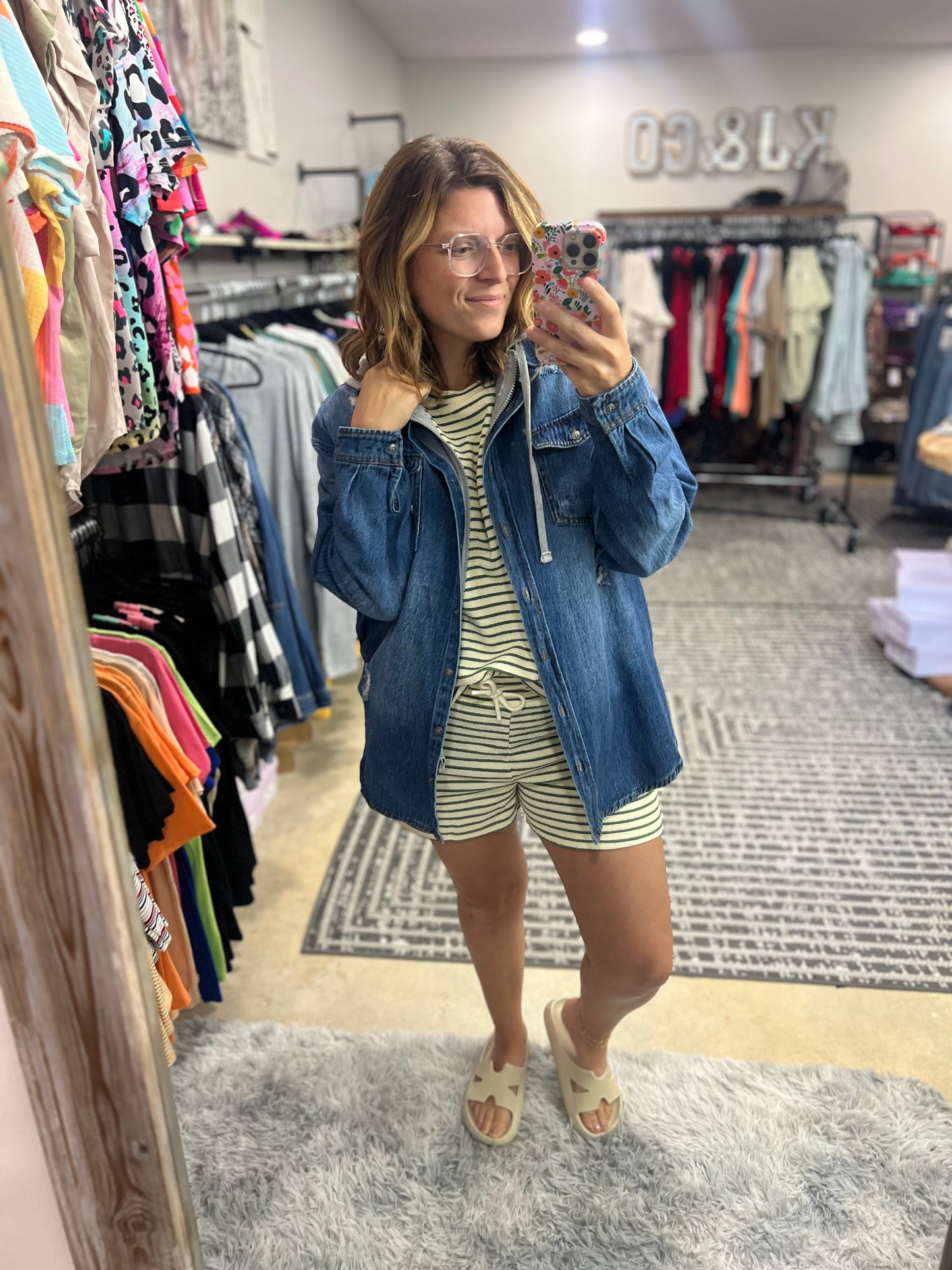 Kayla's Favorite Risen Denim Hooded Jacket