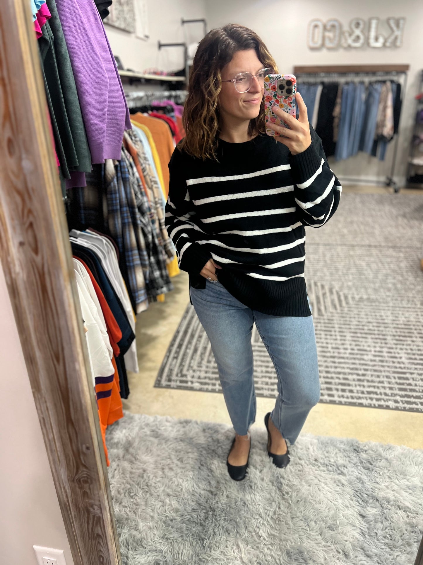 Black & White Stripe Sweater