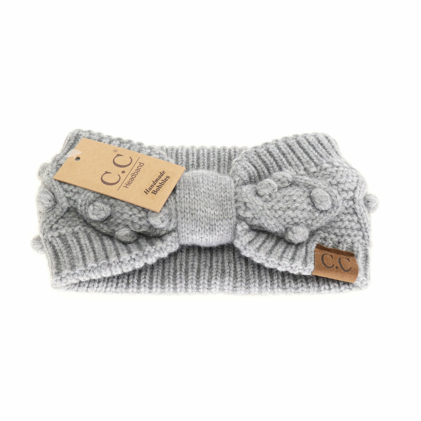 Bobble Knit C.C Women's Fashion Headband: City Grey
