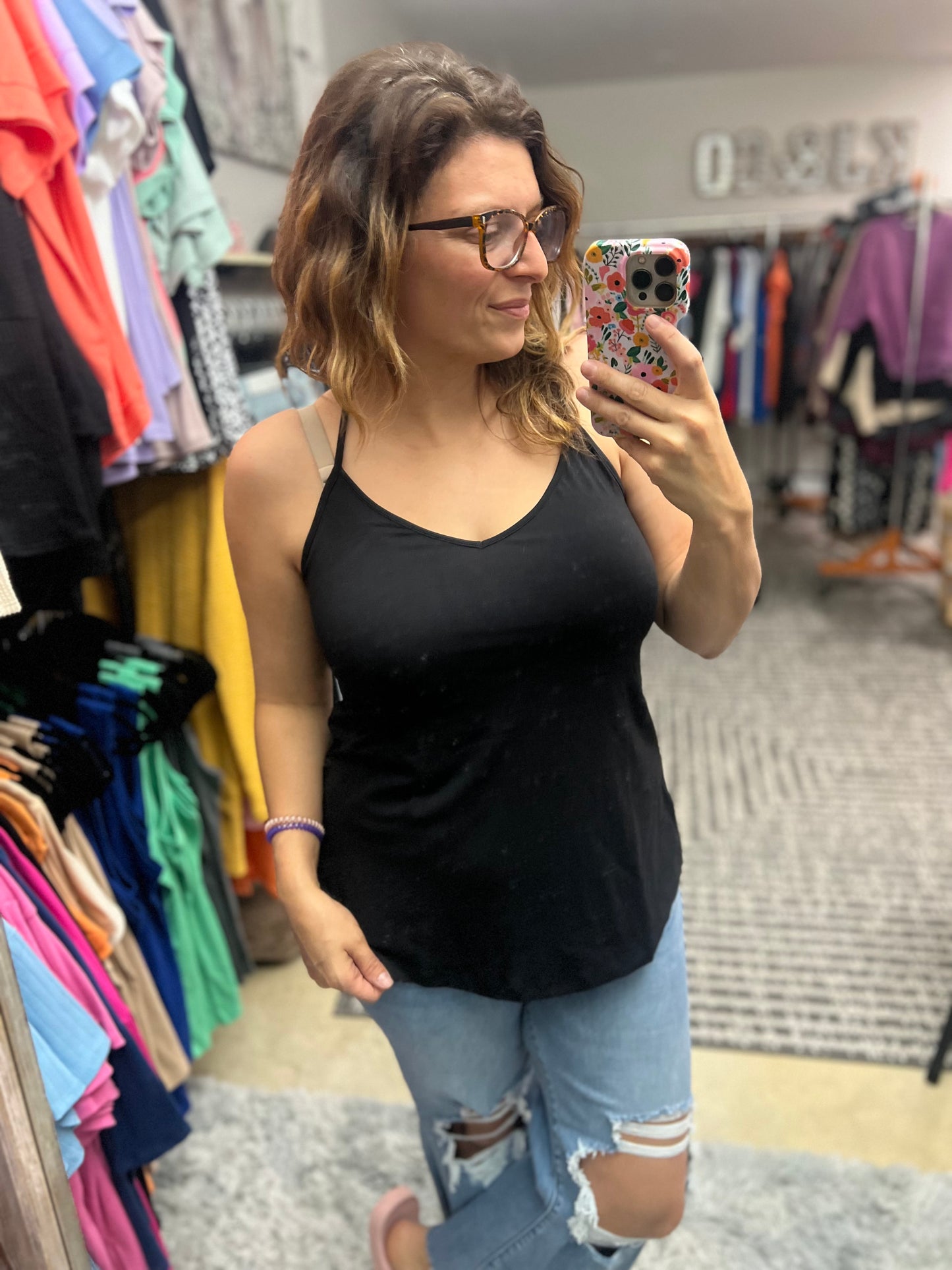 Velvet Touch V Neck Cami