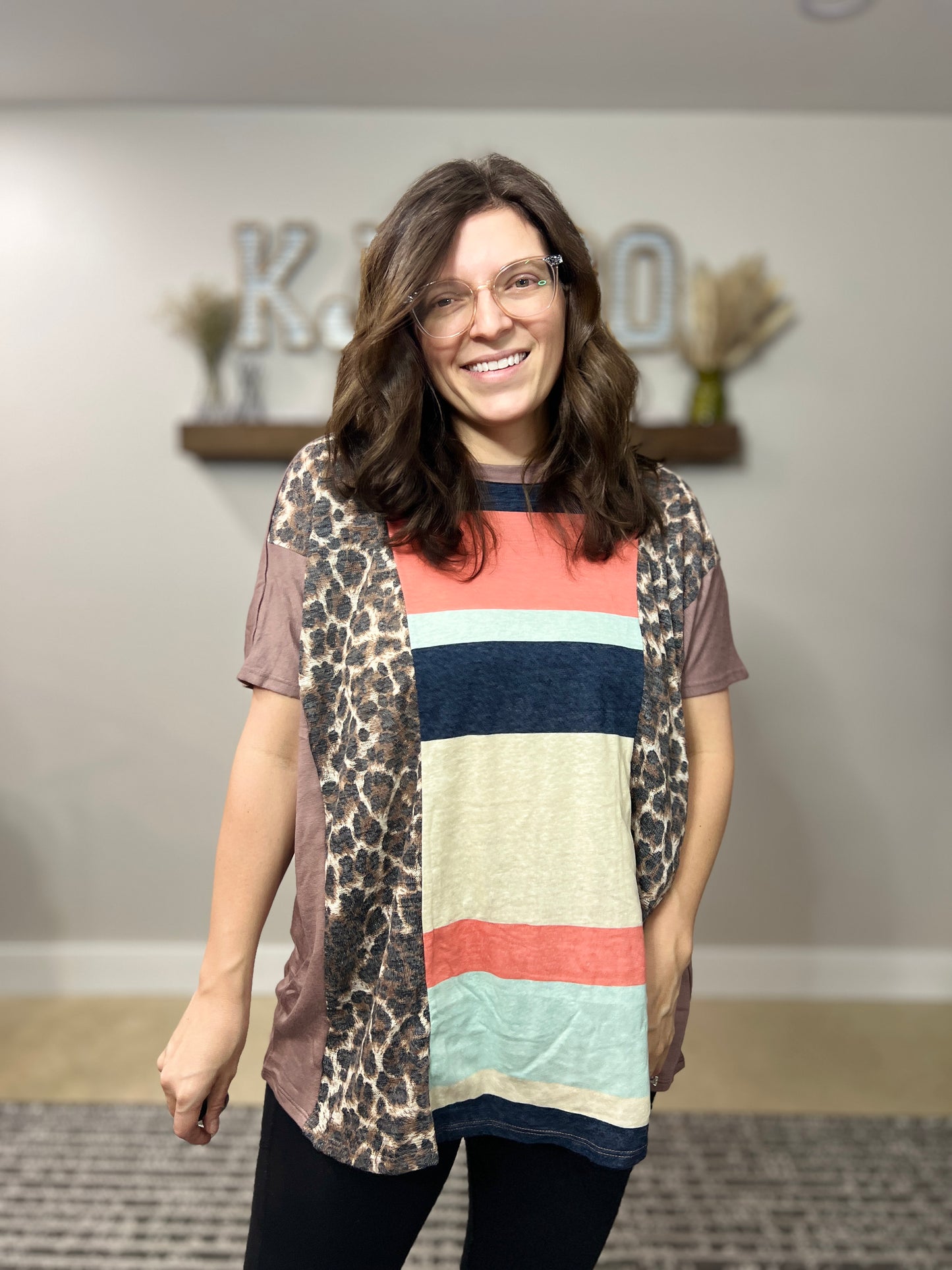 Next Level Color Block Oversized Tunic