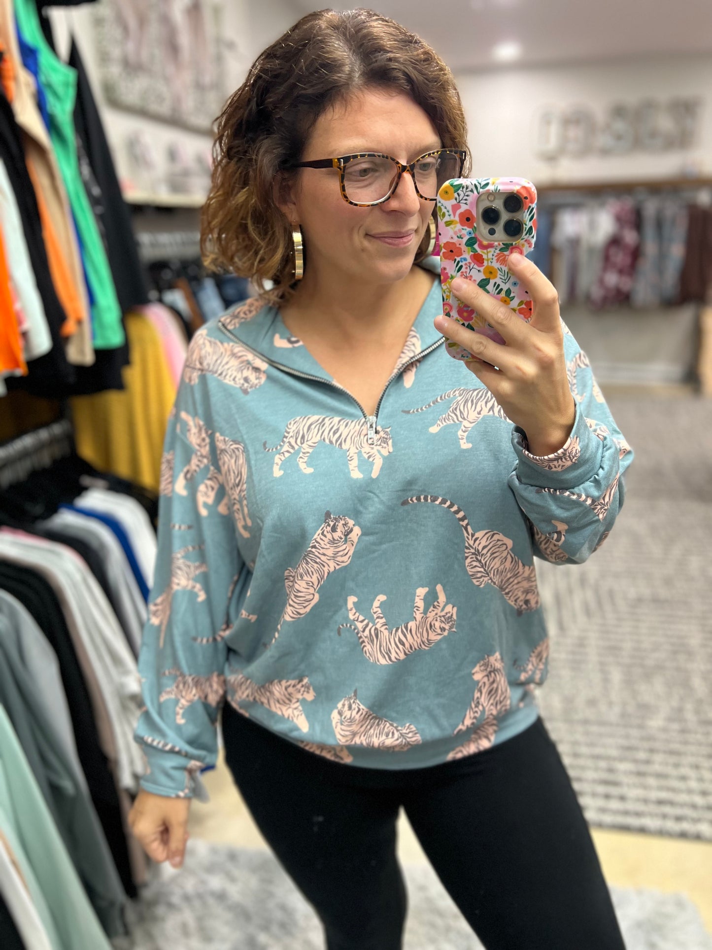 Wild Spirit Half Zip Sweatshirt