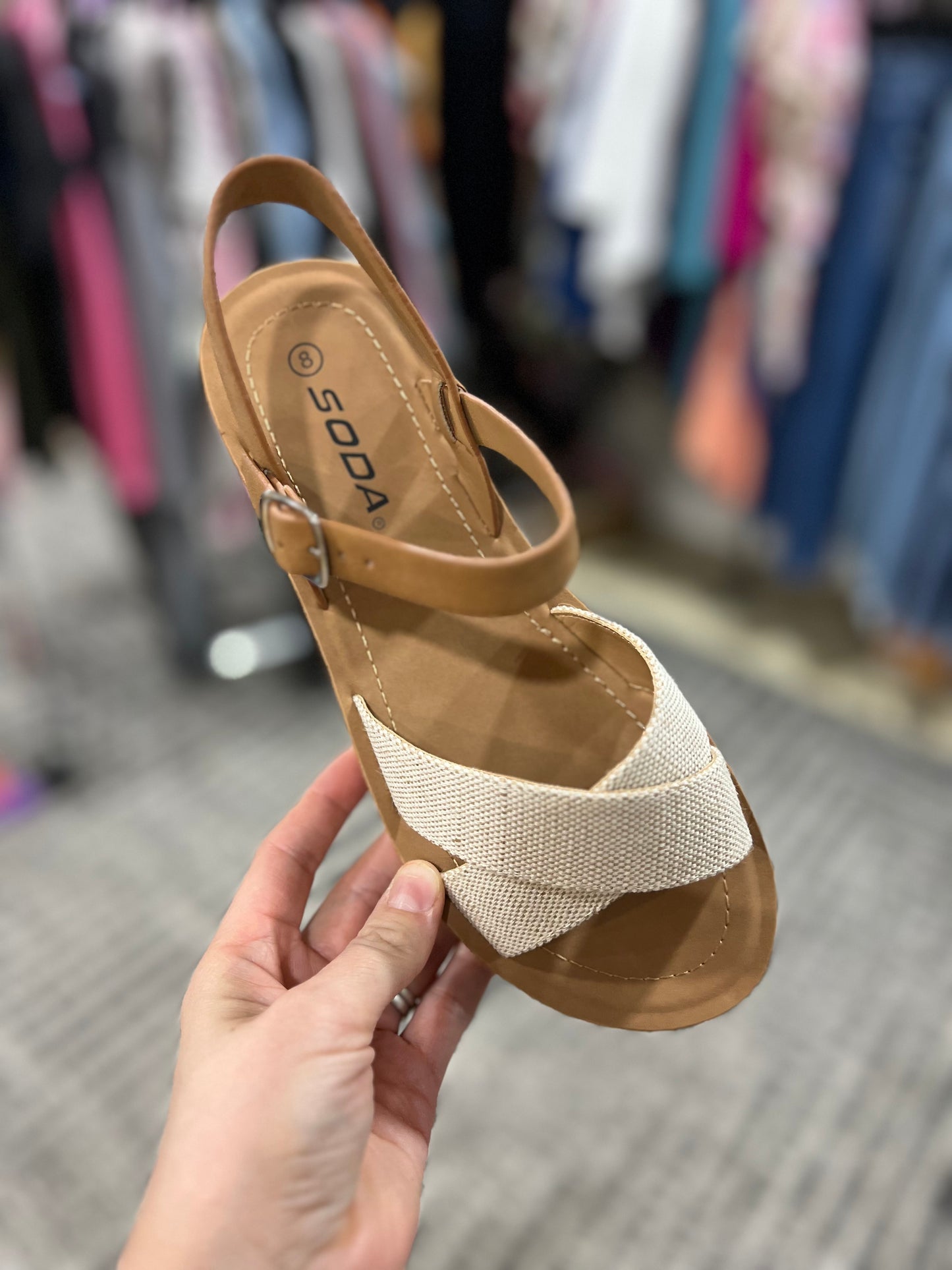 Serenity Cross Strap Sandals