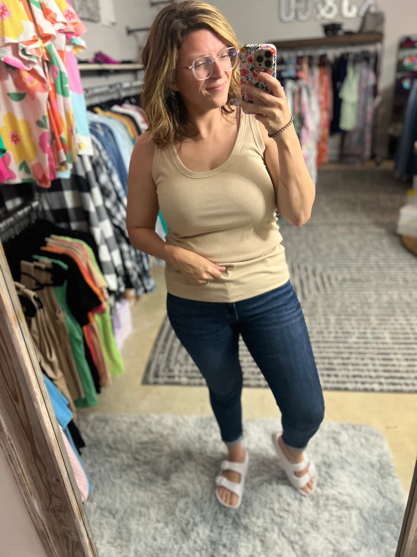 Wear All Day Ribbed Fitted Tank