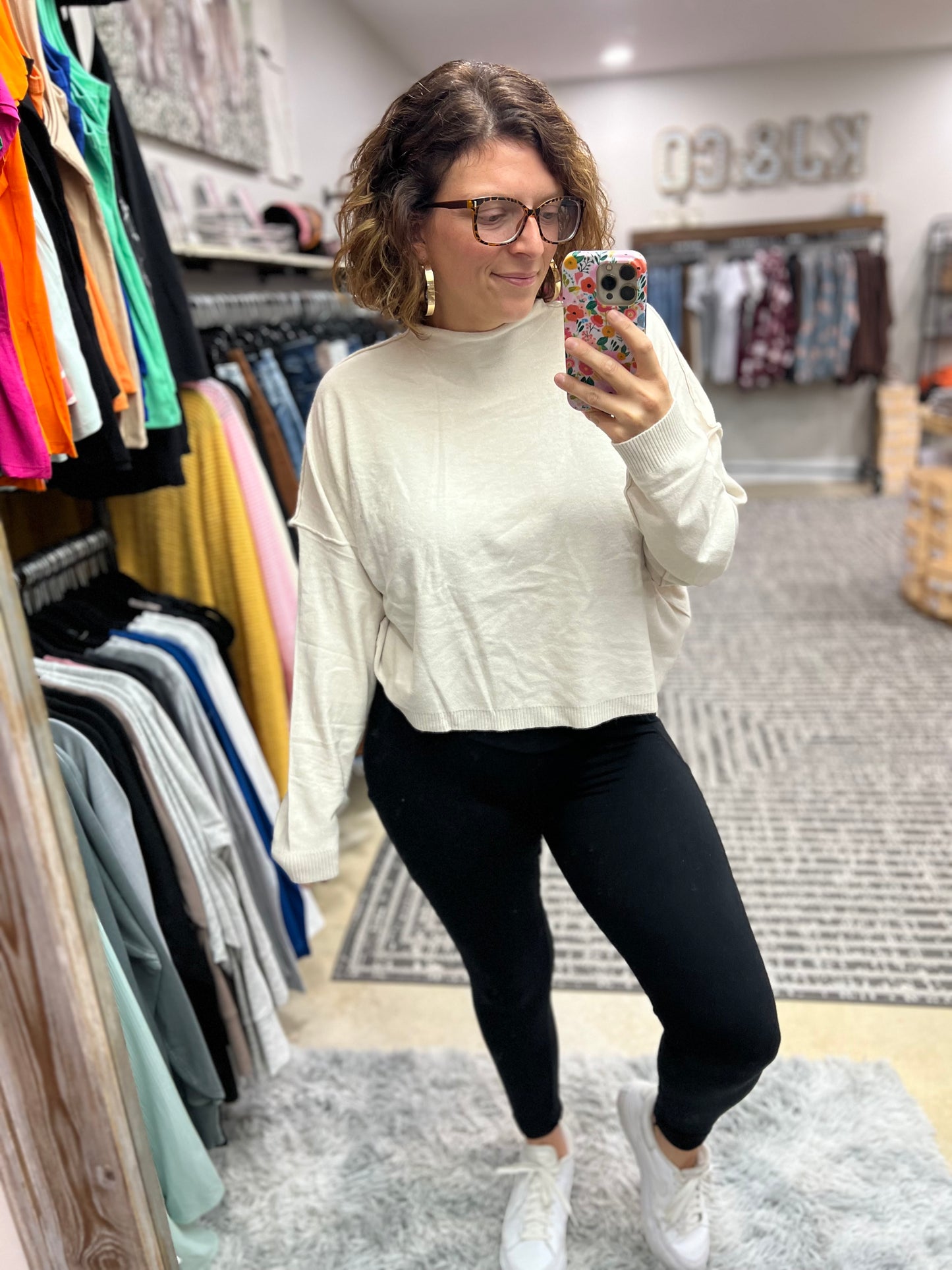 Cozy Mock Neck Crop