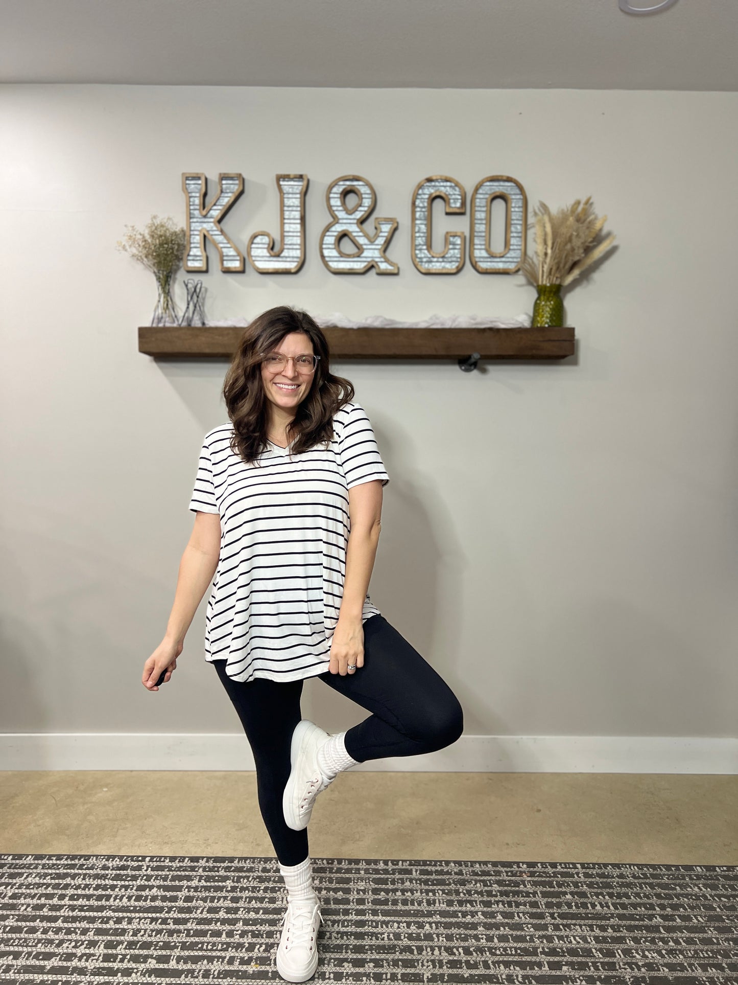 Striped You're Basic Tee