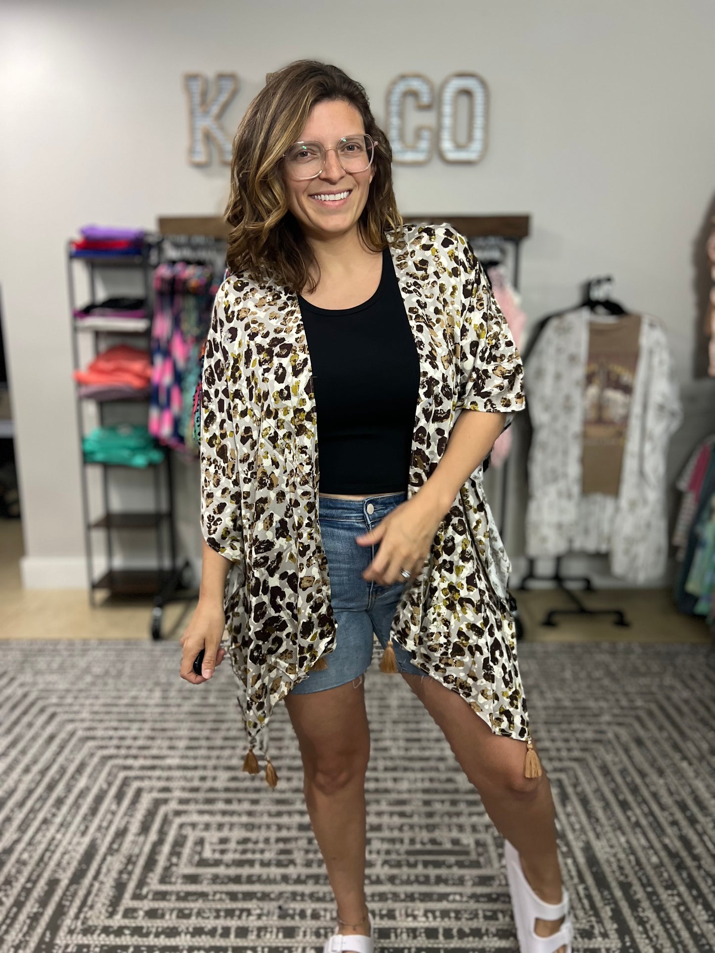 Leopard Print Kimono