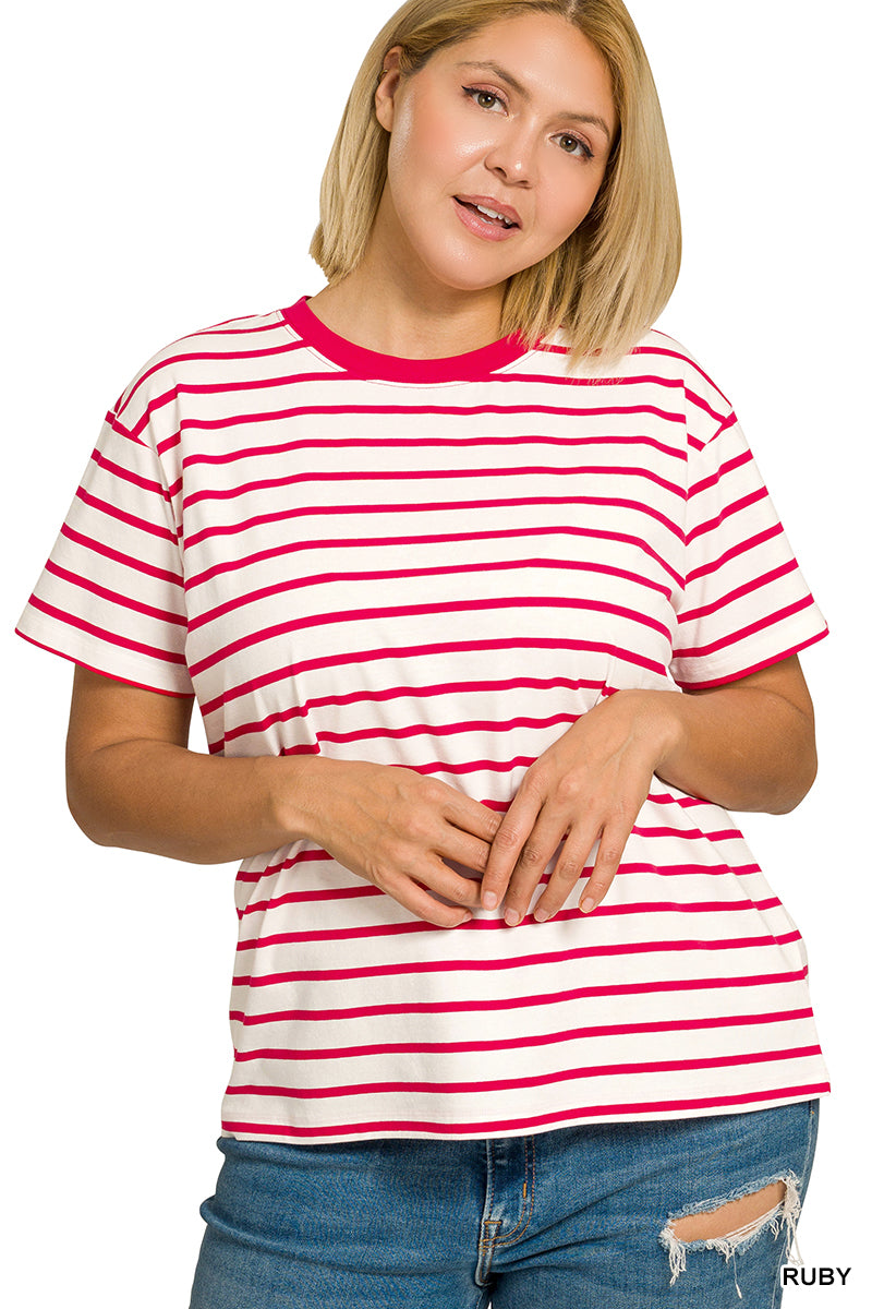 Modern Stripe Crew Tee