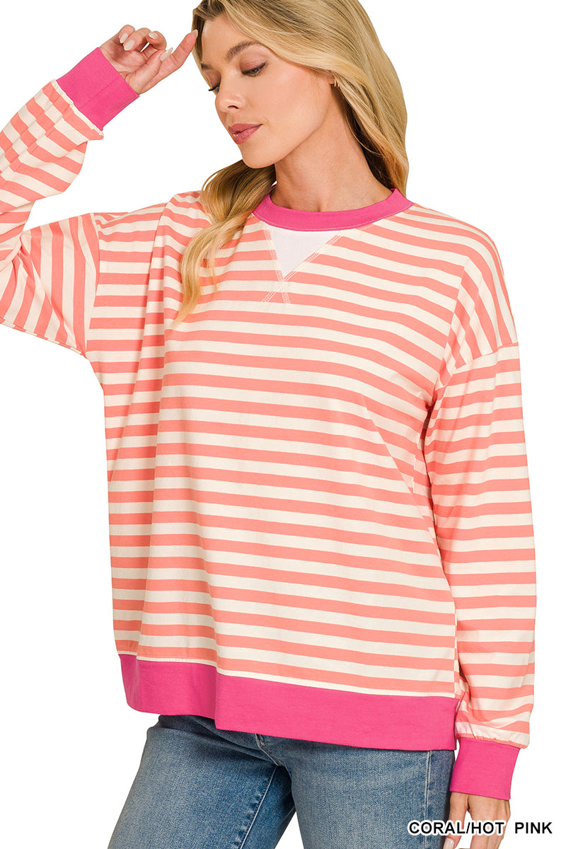 Contrast Stripe Long Sleeve