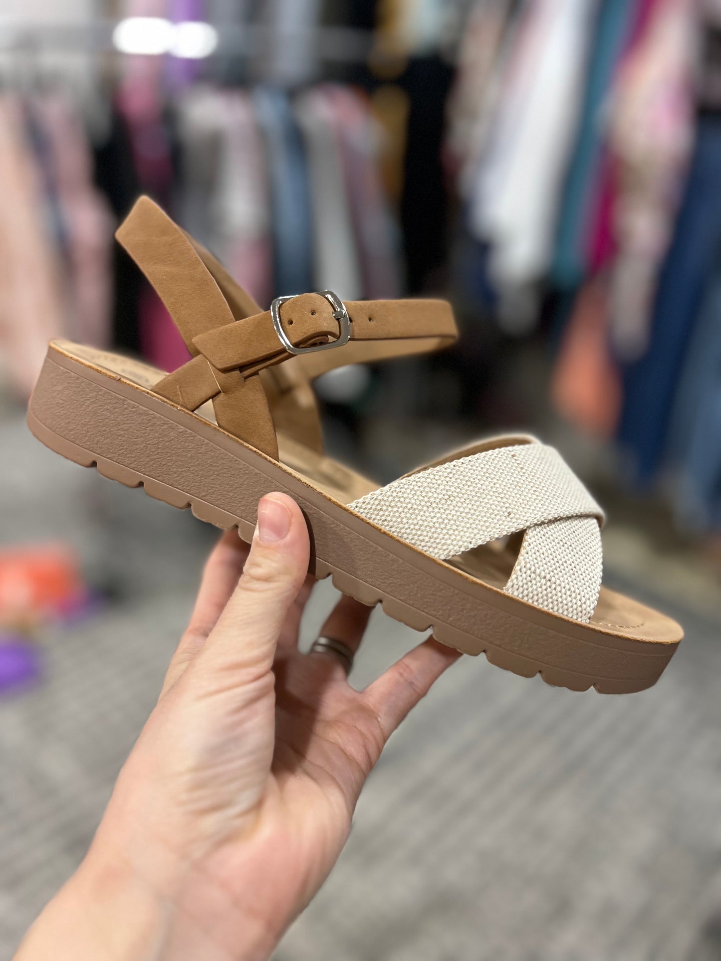 Serenity Cross Strap Sandals