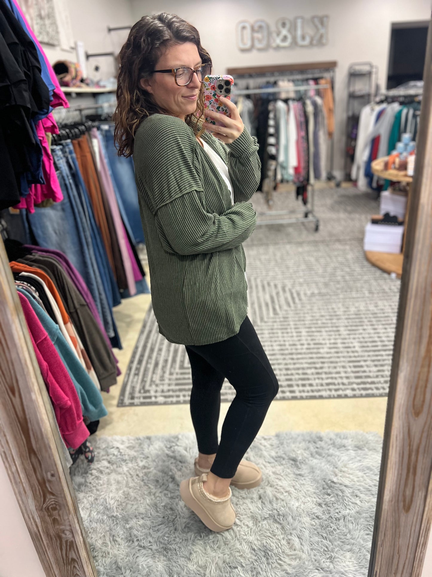Lightweight Ribbed Cardigan