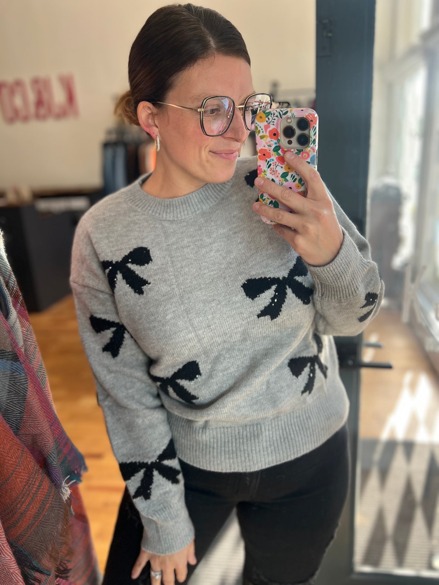 Heather Bow Pullover
