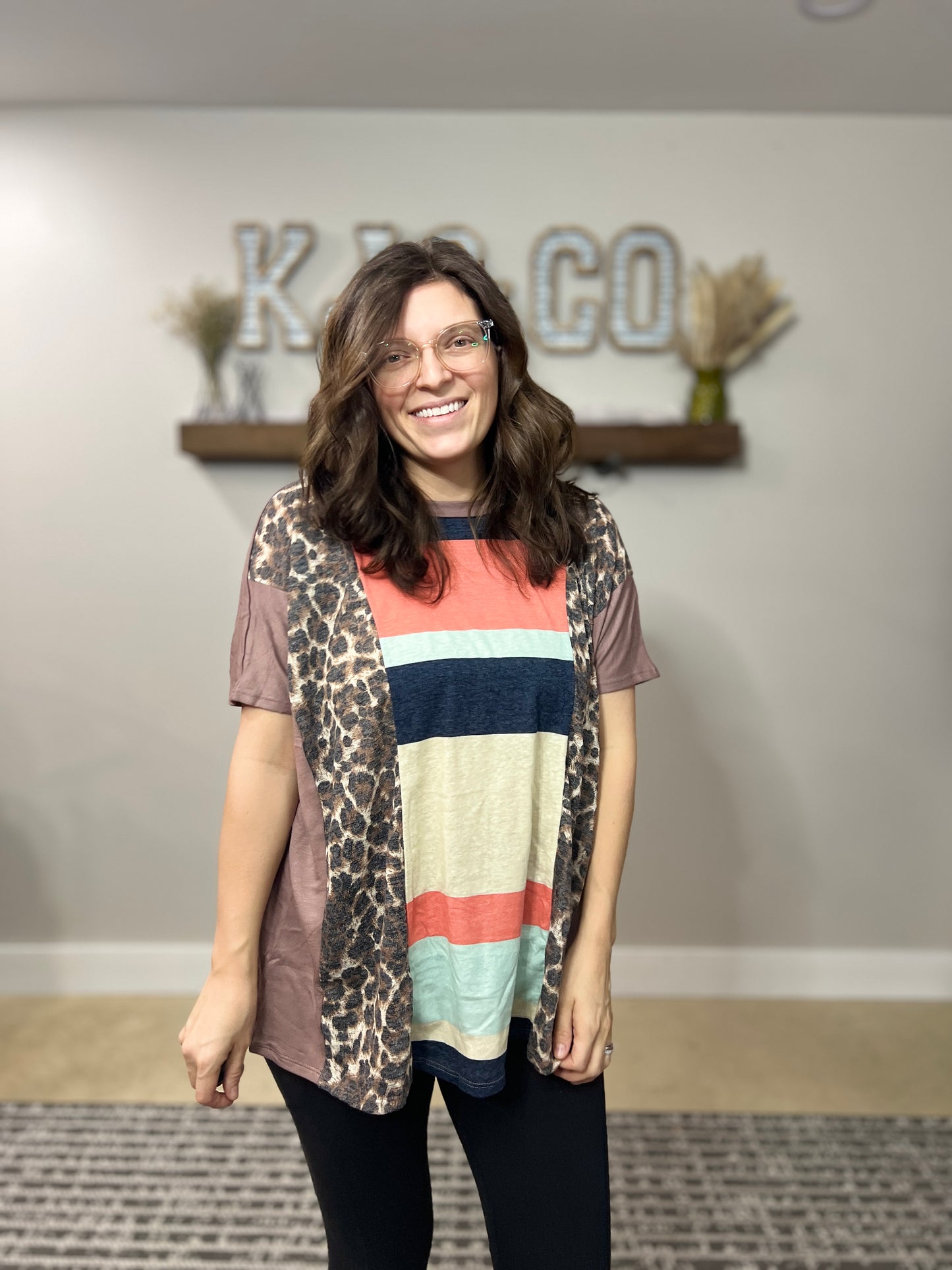 Next Level Color Block Oversized Tunic