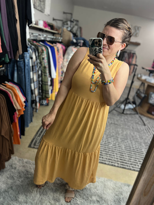 Buttery Soft Solid Maxi Tank Dress