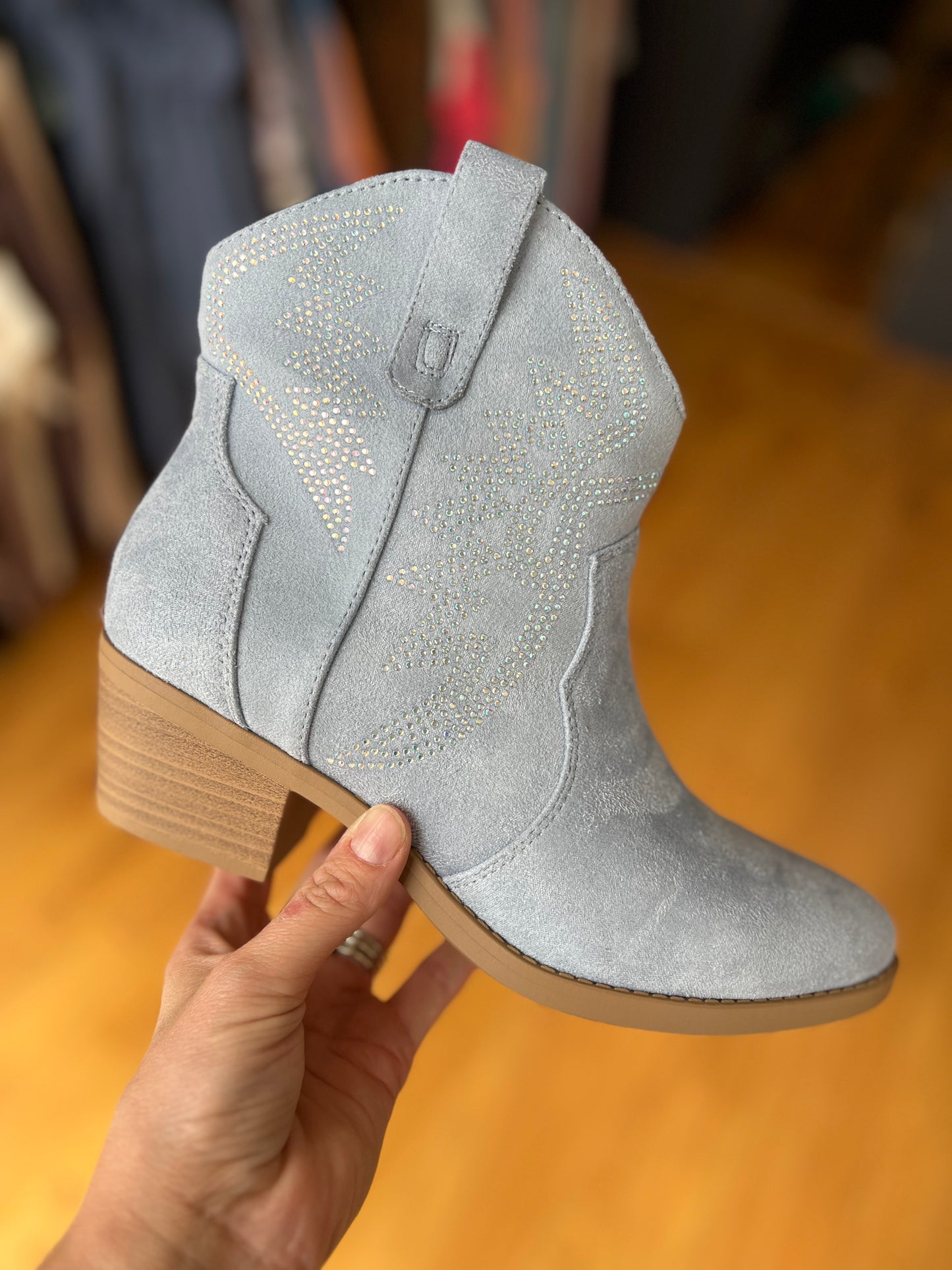 Baby Blue Mesa Booties