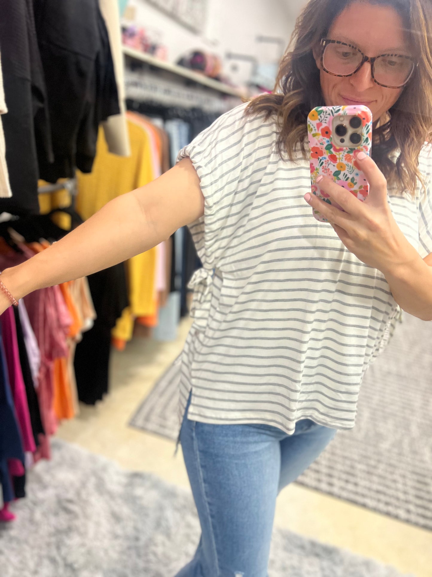 Tied Up Stripes Top