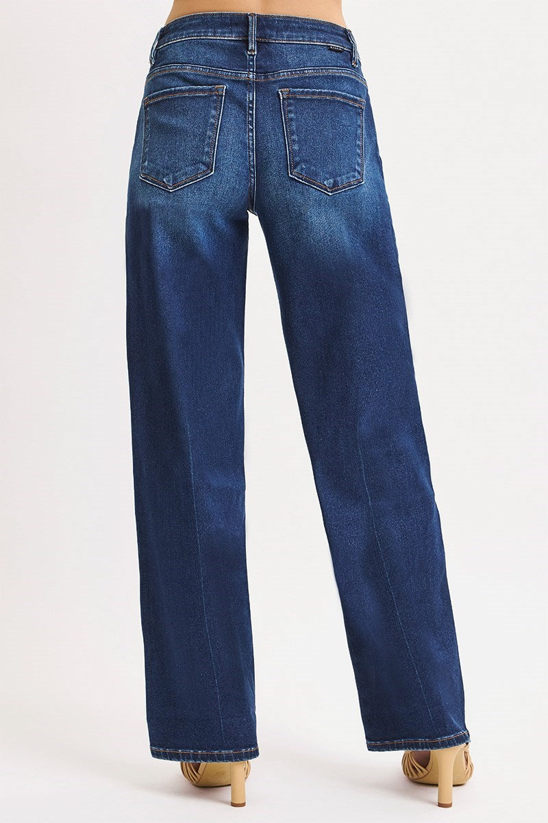 Risen Mid Rise Wide Baggy Jean-31 Inseam