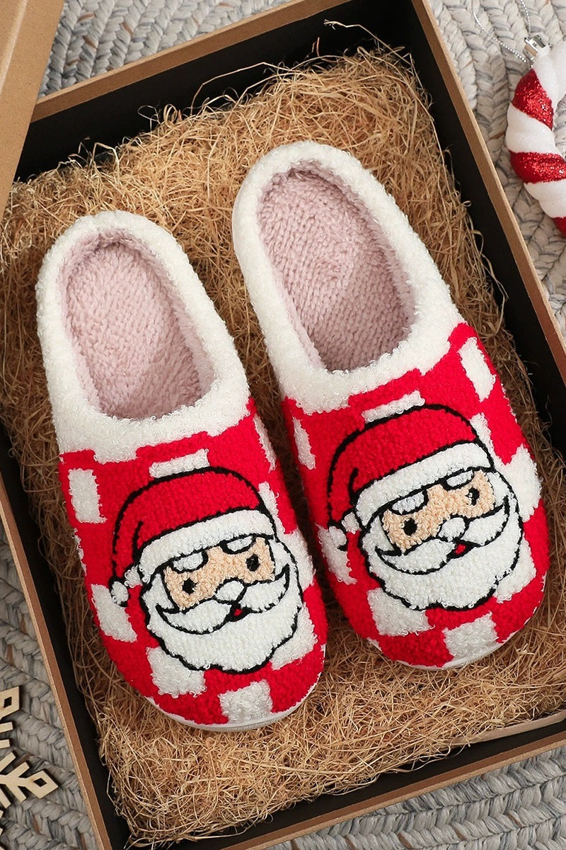 Plush Holiday Slippers