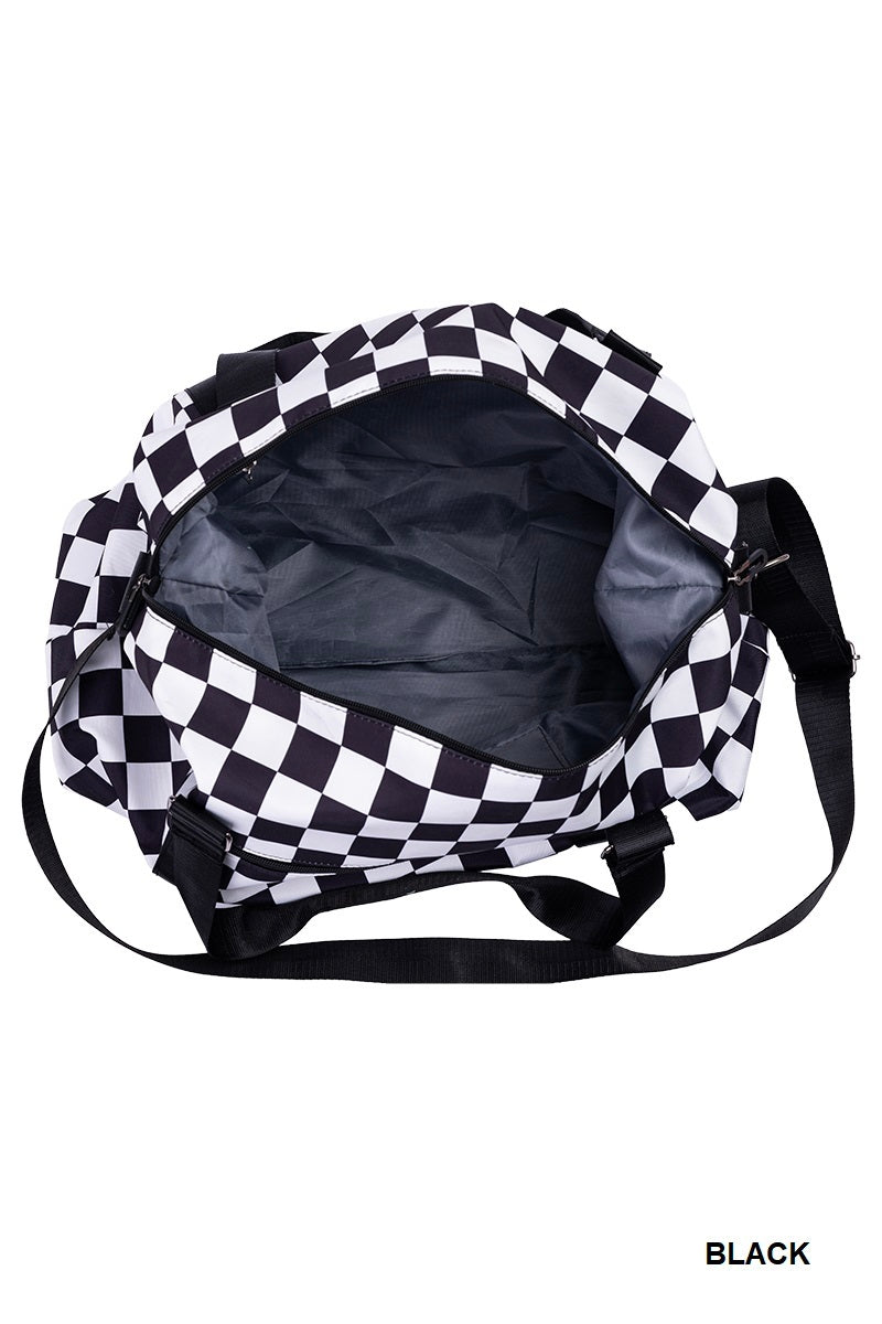 Checkered Travel Duffle Bag