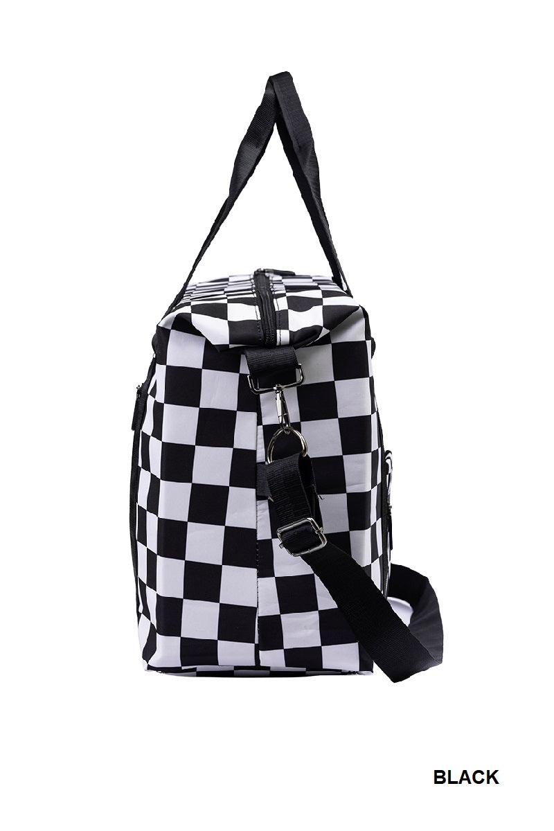 Checkered Travel Duffle Bag