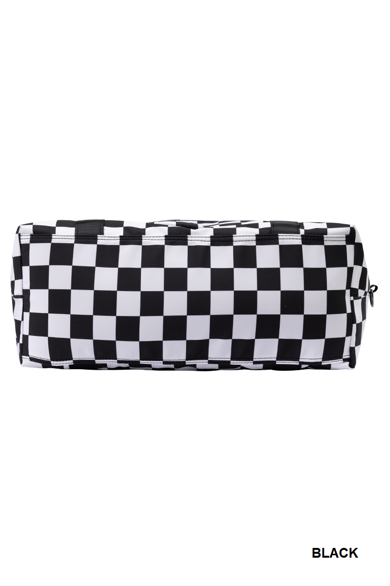 Checkered Travel Duffle Bag