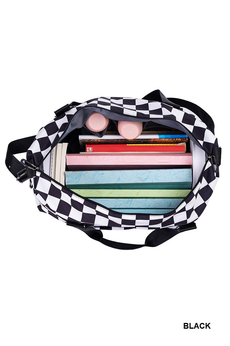 Checkered Travel Duffle Bag