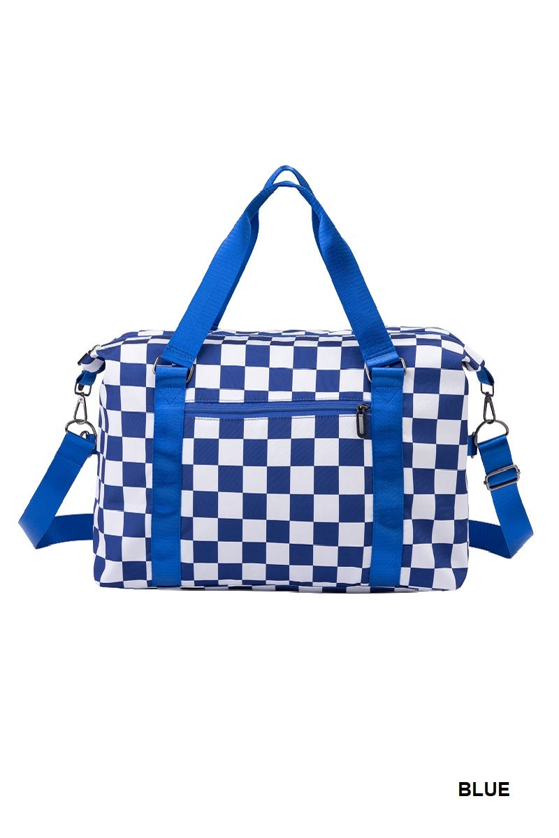 Checkered Travel Duffle Bag