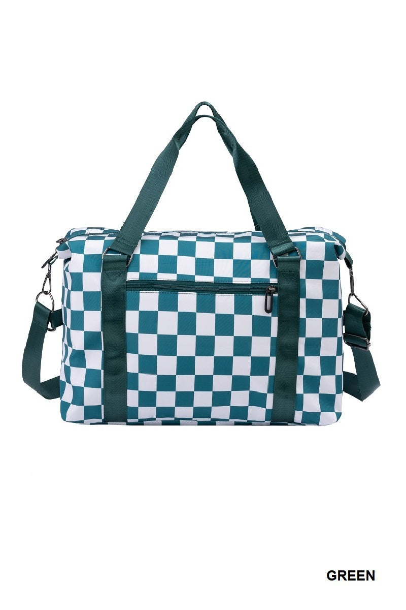 Checkered Travel Duffle Bag