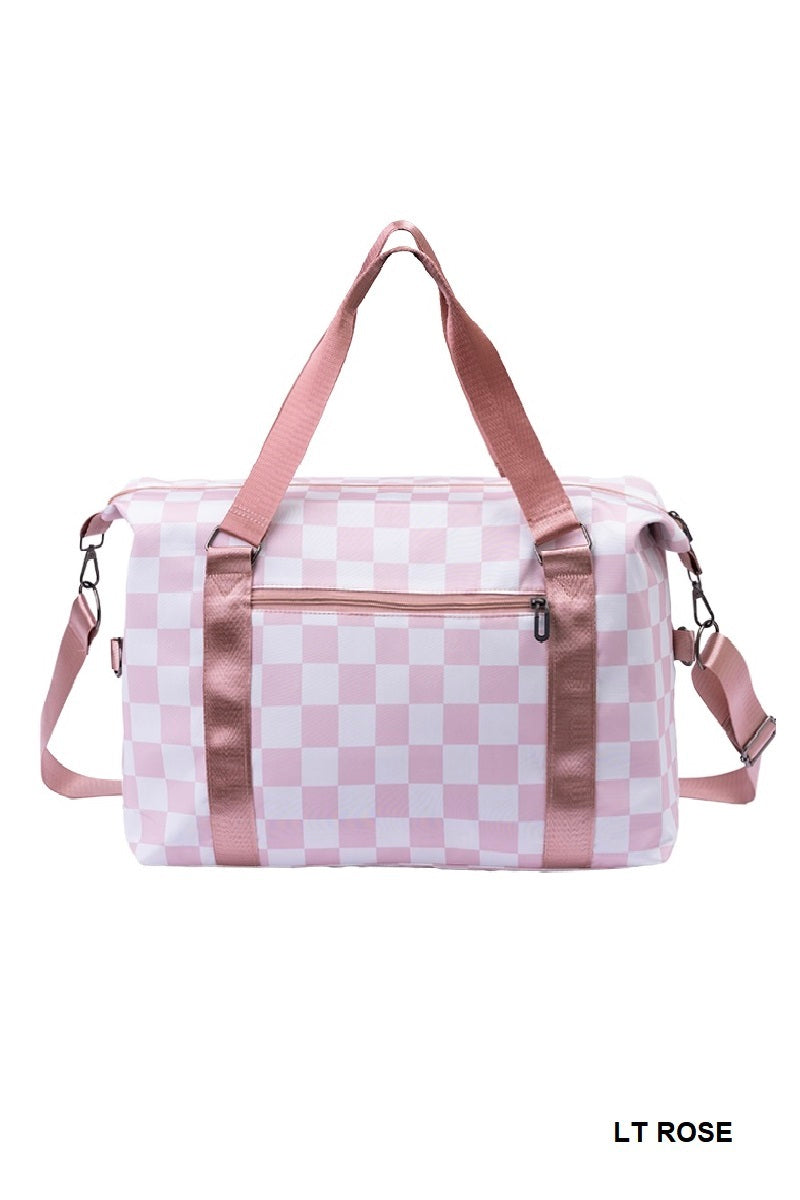 Checkered Travel Duffle Bag