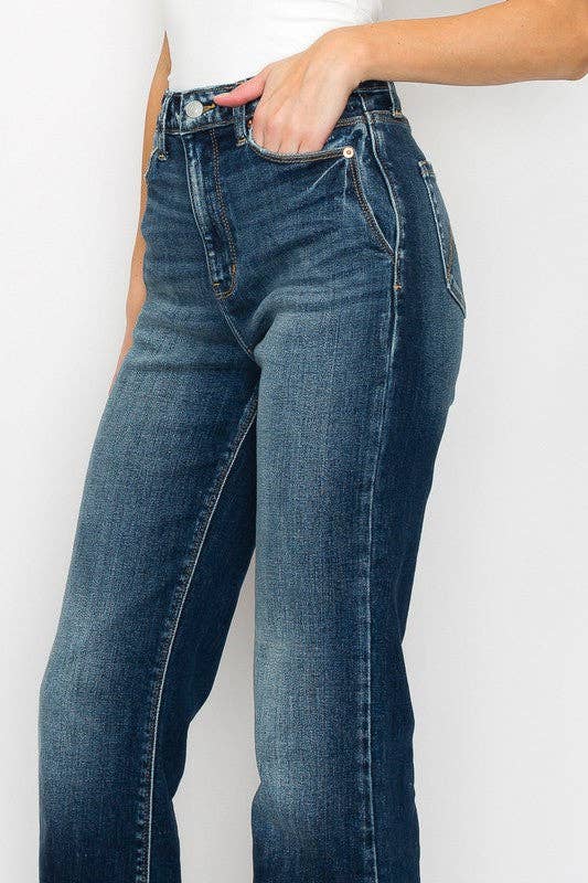 High Rise Tummy Control Holly Flare Jeans-LONG