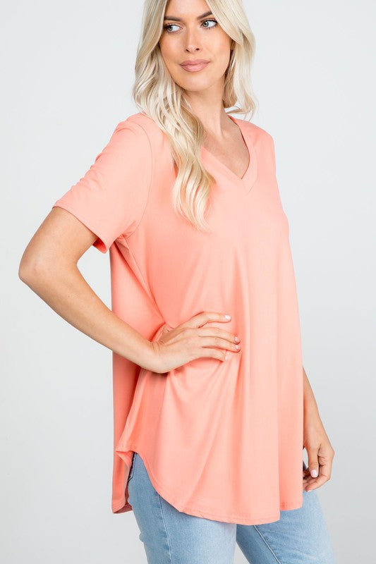 You're Basic Tee in Coral