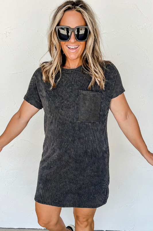 Casual Vibes T-Shirt Dress in Grey