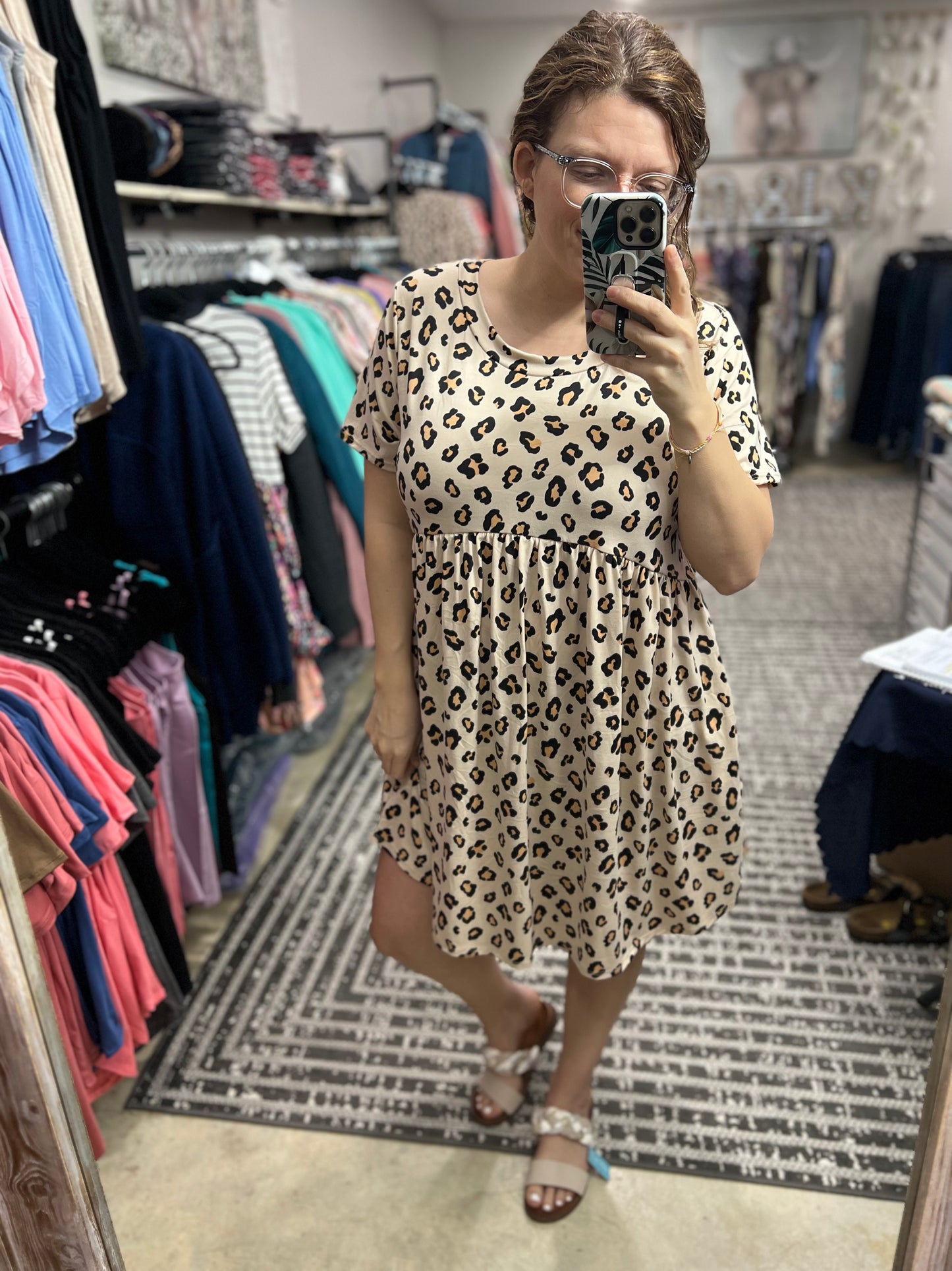 Leopard Fit & Flare Dress