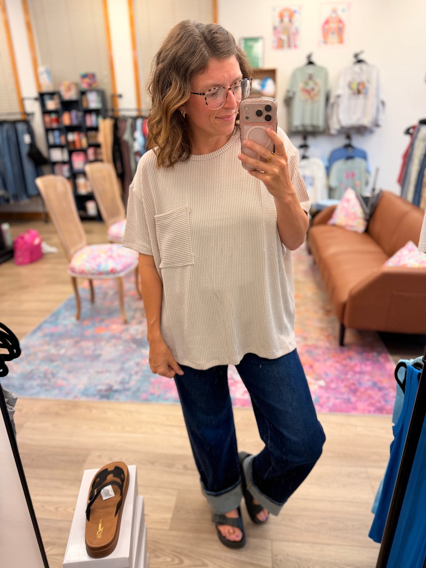 Ribbed Pocket Tee